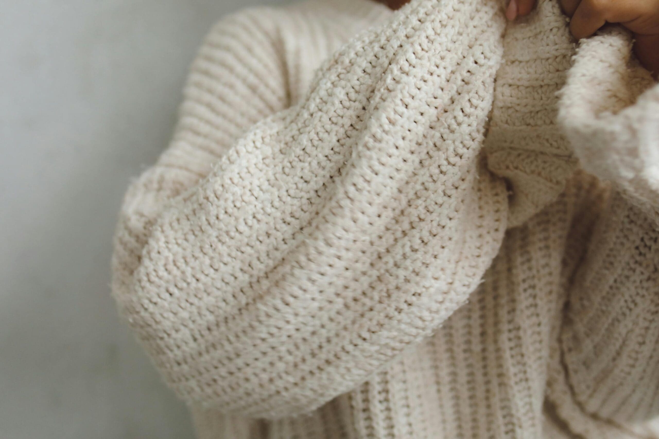 Cream oversized sweater inspired by Scandinavian minimalism and coastal California Style.